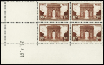 N°258 2f Arc de Triomphe, bloc de 4 coin-daté 24.4.31,