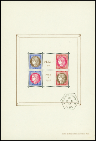 N°3b avec cachet de l'exposition 22.6.37 hors timbres,