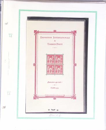 BLOC-FEUILLETS, Collection avec n°1 Paris 1925 neuf