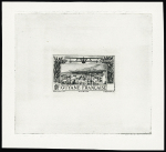 POSTE AERIENNE N°18 Vue de Cayenne, épreuve en noir