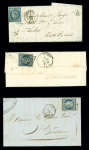 N°4 25c bleu : sélection de 5 lettres dont T15 Loches