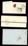 N°4 25c bleu : sélection de 5 lettres dont T15 Loches