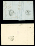 N°4 25c bleu : sélection de 5 lettres dont T15 Loches