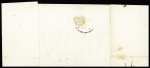 Cursive "17 Blet" (Cher) + grille sur n°4 25c bleu