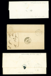 N°10 25c bleu : sélection de 6 lettres avec nuances,