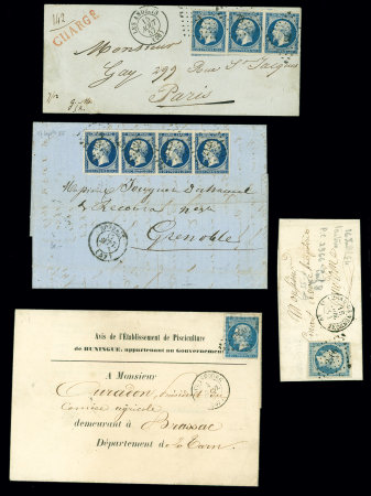 N°14 Sélection de 4 lettres : bande de trois en chargé