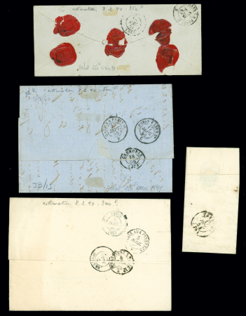 N°14 Sélection de 4 lettres : bande de trois en chargé