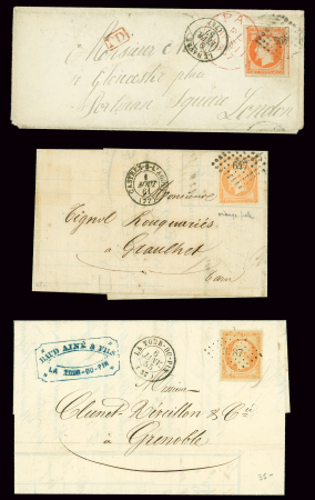 N°16 trois nuances sur lettre : orange vif avec voisin