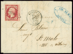 N°17Ba 80c rose vif, voisin, obl. PC sur lettre de