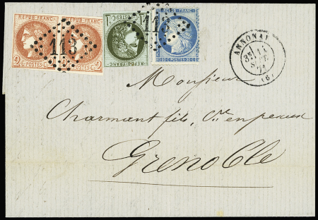 N°40Ba 2c rouge-brique, en paire bien margée, +n°39