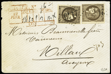 N°47 30c brun, deux unités de nuances différentes,