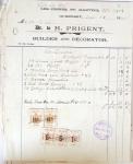 1945-1947, 11 factures avec fiscaux de valeurs diverses