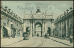 Carte postale en franchise avec griffe violette "Gepruft und zu befodern post-kommission Mulhausen els". TB