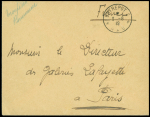 Lettre en franchise avec CAD "Entrepôt 5 AAO" (1919 - Giurgevo - Armée d'Orient). Rare et TB