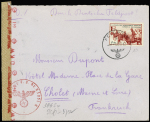 LVF n°10 OBL CAD "Feldpost" (6.11.42) sur lettre avec cachet rouge avec aigle "Dienststelle FP NR 03865A" et censure de l'OKW. TB