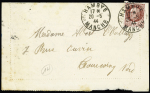 N°517 OBL Hambye Manche (20.5.44) sur carte-lettre pour Tourcoing avec au verso étiquette ronéotypée "détérioré par incendie du fourgon postal en gare de Viessoix le 21 mai 1944