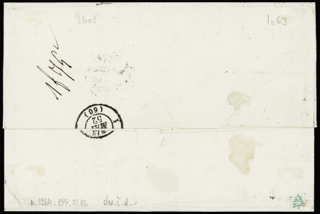 N°4 25c bleu, 4 ex. formant un BLOC de 4 obl. PC 1818 s. LAC, càd T15 LYON 13/5/52, TTB