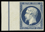 N°10b 25c bleu, bord de feuille avec filet d'encadrement, neuf *, très belle gomme, grande fraîcheur, Superbe. Cert. JF.Brun