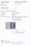 N°10b 25c bleu, bord de feuille avec filet d'encadrement, neuf *, très belle gomme, grande fraîcheur, Superbe. Cert. JF.Brun
