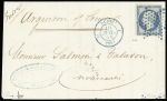 N°14A 20c bleu, obl. ETOILE BLEUE s. LAC, càd BLEU 1 PARIS 1 (60) 19/7/54, Superbe. Signé JF.Brun, cert. Scheller