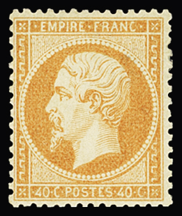 N°23 40c orange, ch. un peu forte mais très bon centrage, neuf *, TB