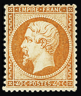 N°23 40c orange, couleur très légèrement oxydée, neuf *, TB