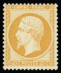 N°23 40c orange, très bien centré, neuf *, très frais et TTB