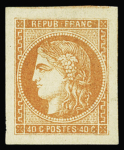 N°48 40c orange, marges énormes, 2 voisins, ch. légère, TTB
