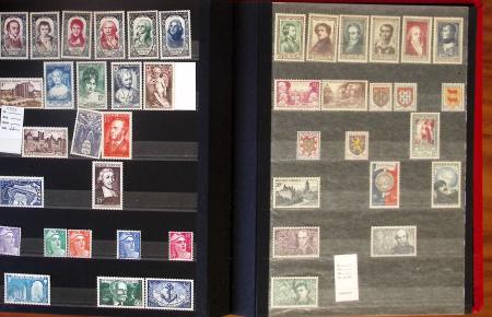 1940-1955, Collection en 2 classeurs, dont carnets