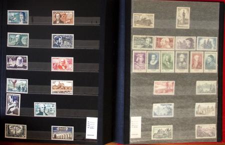 1940-1955, Collection en 2 classeurs, dont carnets