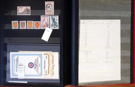 1940-1955, Collection en 2 classeurs, dont carnets