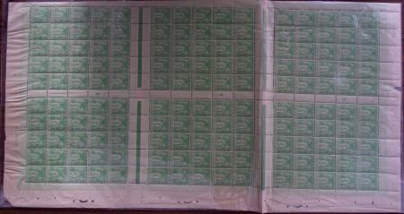 N°102 et 106 : Feuille complète de 150 avec millésime