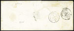 N°15 25c bleu sur lettre de Paris (Seine) pour Bordeaux