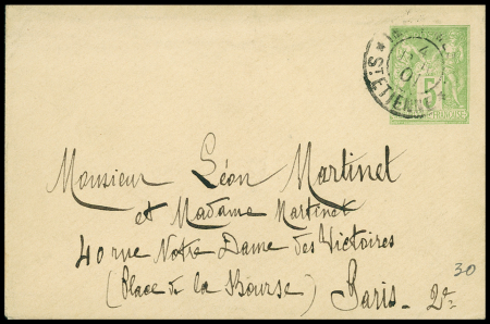 N°83, 86 et 102 en entiers postaux sur fragments ou