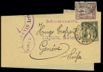 N°83, 86 et 102 en entiers postaux sur fragments ou
