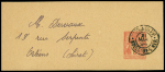 N°83, 86 et 102 en entiers postaux sur fragments ou
