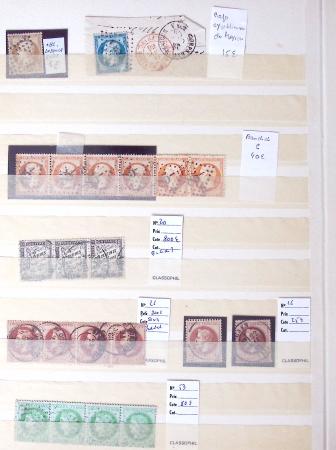 1849-1876, Album de France classique avec divers oblitérations