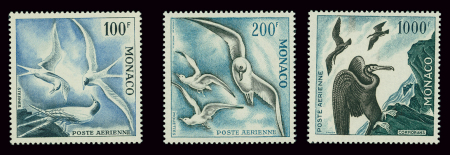 POSTE AERIENNE N°66/68 Série Oiseaux des mers, neuf