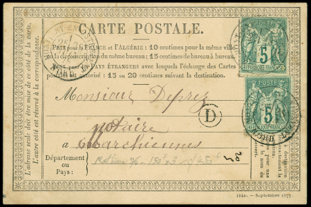 NORD càd MONTIGNY-EN-OSTREVENT (Nord) 1878 sur deux