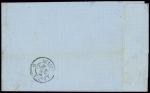 Piquage de Joigny sur n°46B 20c bleu obl. GC sur lettre
