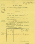 N°14 sur lettre avec T15 "Macon (70)" (3 janv 56) + taxe 30 double-trait + mention manuscrite "taxe pour timbres faux" + dossier de saisie comprenant 4 pièces, TB