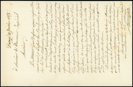 N°14 sur lettre avec T15 "Macon (70)" (3 janv 56) + taxe 30 double-trait + mention manuscrite "taxe pour timbres faux" + dossier de saisie comprenant 4 pièces, TB