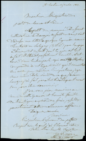 N°14 sur lettre avec T15 "Macon (70)" (3 janv 56) + taxe 30 double-trait + mention manuscrite "taxe pour timbres faux" + dossier de saisie comprenant 4 pièces, TB