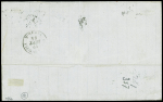 N°21 + 23 OBL ancre + CAD "Nil" (11 sept 64) sur lettre pour Constantinople (Salles n°805), ind 18, TB