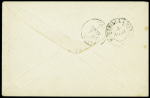 5 lettres AFF divers dont 1 AFF n°16 : n°23 OBL ancre + CAD "Moeris". N°31 OBL ancre + CAD rond 'Ligne U PAQ. FR N°4" (1869) sur lettre de Marseille pour Messine. N°60 OBL GC 2240 + CAD "Ligne U PAQ. FR N°2" (1869)
