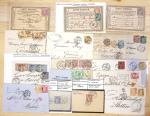 33 lettres choisies période classique et Sage dont n°43 en paire OBL GC 3096 + T17 Redon (1871), n°26 OBL T15 Alençon (1865) sur bande de deuil, AFF composé Cérès-Sage n°38 + 89 OBL Orléans et n°75 + 54 OBL convoyeur-sta