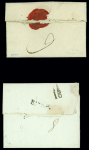 2 lettres avec MP "P 61 P Montreuil" (36x7mm - 1796 et 1797 - ind 18 chacune). TB