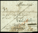 Lettre de Widdembourg pour un militaire du camp de Montreuil avec MP "Deb Montreuil.s. Mer" (1805 - ind 19). TB