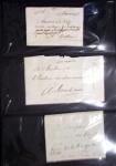 57 lettres anciennes du Pas de Calais dans un classeur noir dont Arras (1705 - 1710 etc), Aire (1704 et 1744), "Deb d'Aire" (1804 - manuscrit), 2 marques "Franc" manuscrit sur lettres de Calais pour Boulogne sur Mer