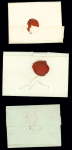 Seine-Inférieure : Aumale : 3 lettres dont marque manuscrite "Daumale" (L n°1 - 1760 - ind 18 - certificat Baudot). TB